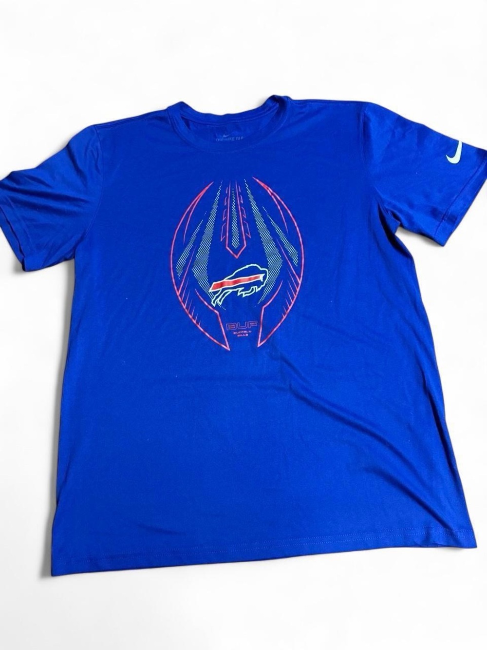 Nike Buffalo Bills Dri-FIT T Shirt Men’s L Royal Blue NFL Football Graphic